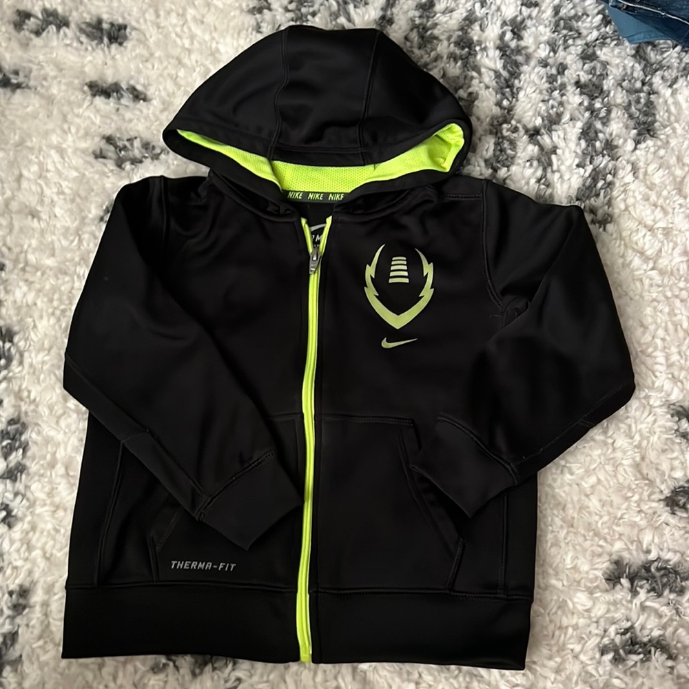 Black and Neon Nike Therma-fit hoodie B